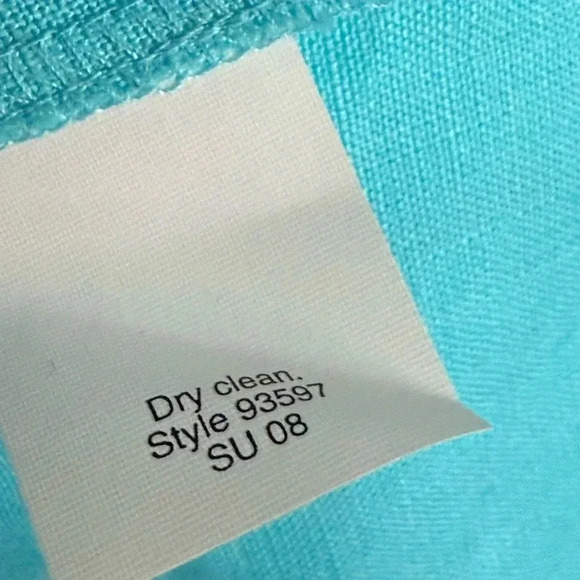 J Crew Linen Wrap Dress Size 12 turquoise - Picture 5 of 6